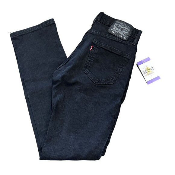 Levi Strauss Mens 29x32 511 Jeans Skateboarding Slim Fit Black Stretch Denim - Picture 1 of 16